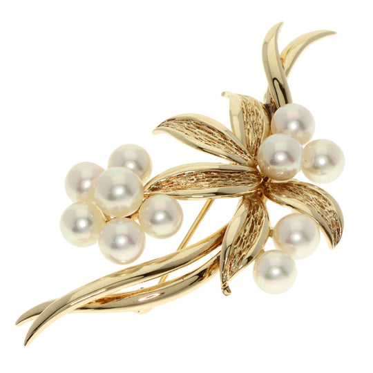 MIKIMOTO Brooch K14YG gold Akoya pearl Pearl