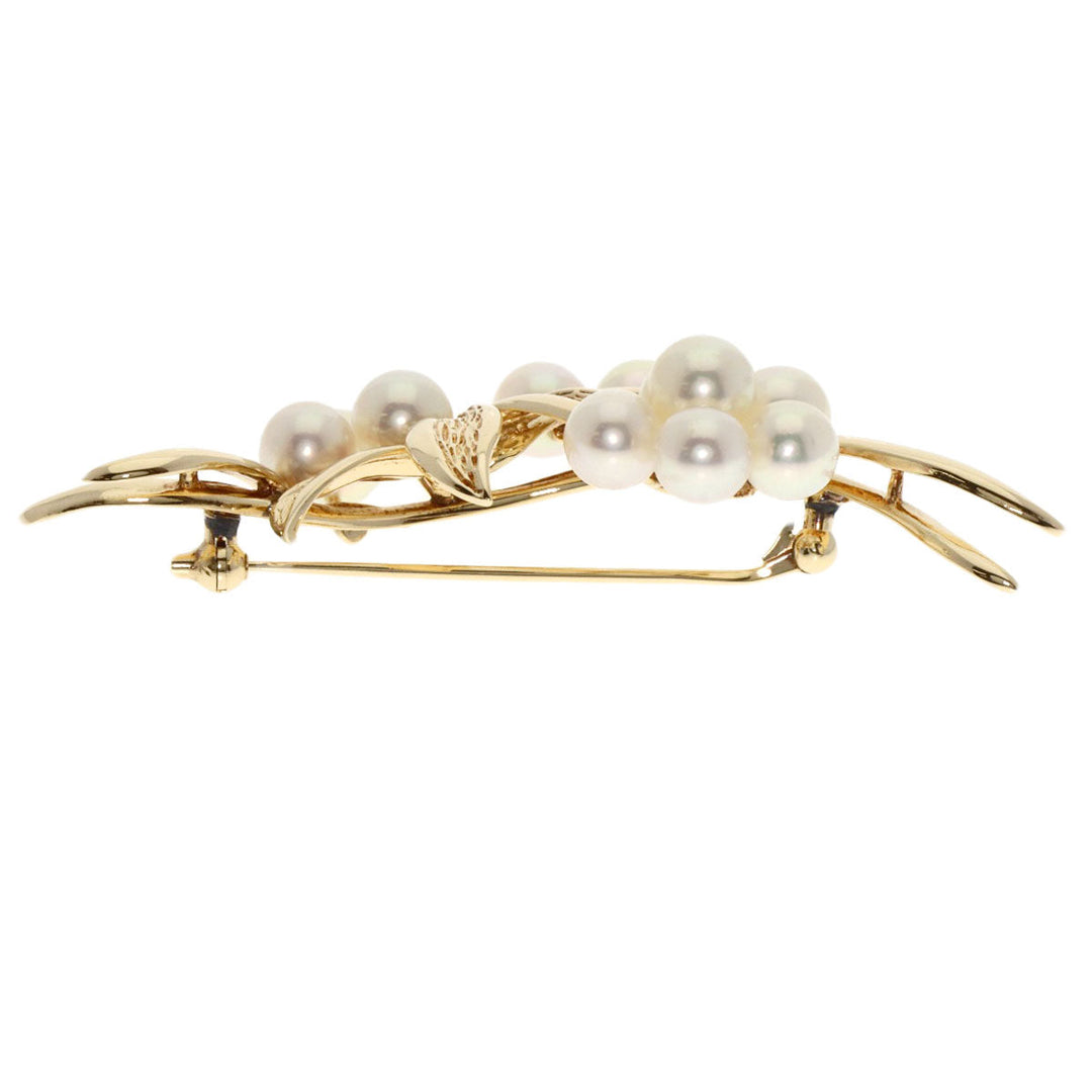 MIKIMOTO Brooch K14YG gold Akoya pearl Pearl