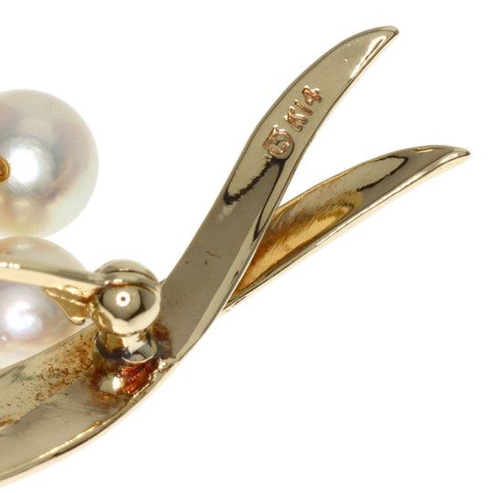 MIKIMOTO Brooch K14YG gold Akoya pearl Pearl