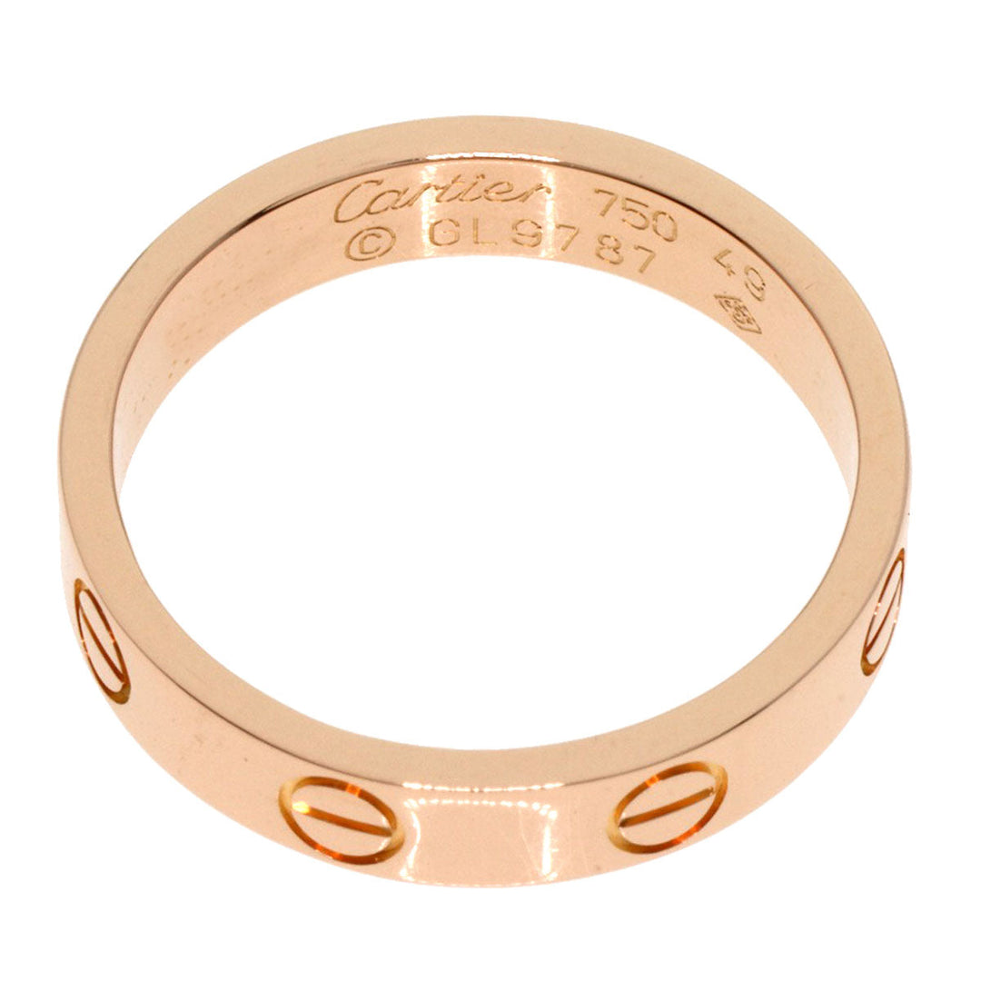 CARTIER Ring 18K Pink Gold gold Mini love ring #49