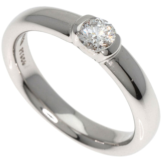 TIFFANY&Co. Ring PT950 Silver Dots Solitaire Diamond Women Used Authentic