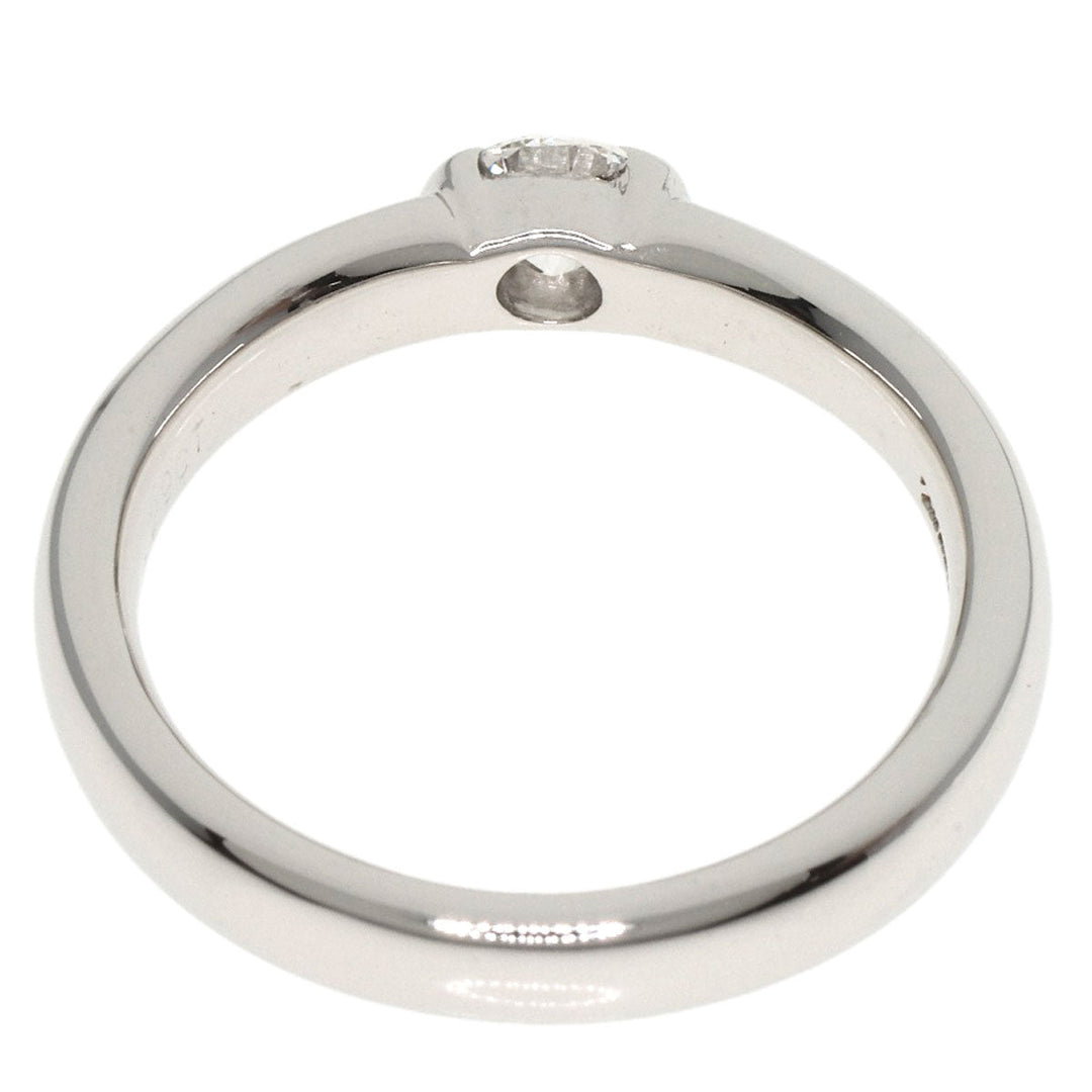 TIFFANY&Co. Ring PT950 Silver Dots Solitaire Diamond Women Used Authentic
