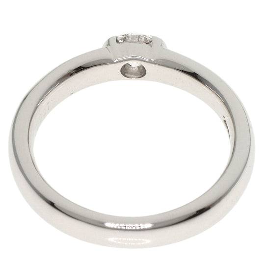 TIFFANY&Co. Ring PT950 Silver Dots Solitaire Diamond Women Used Authentic