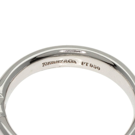 TIFFANY&Co. Ring PT950 Silver Dots Solitaire Diamond Women Used Authentic