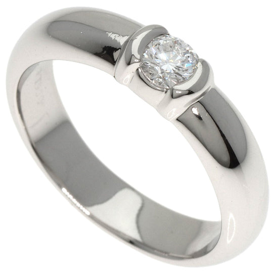 TIFFANY&Co. Ring PT950 Silver Dots Solitaire Diamond
