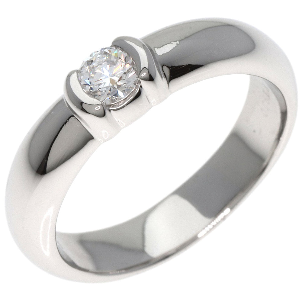 TIFFANY&Co. Ring PT950 Silver Dots Solitaire Diamond