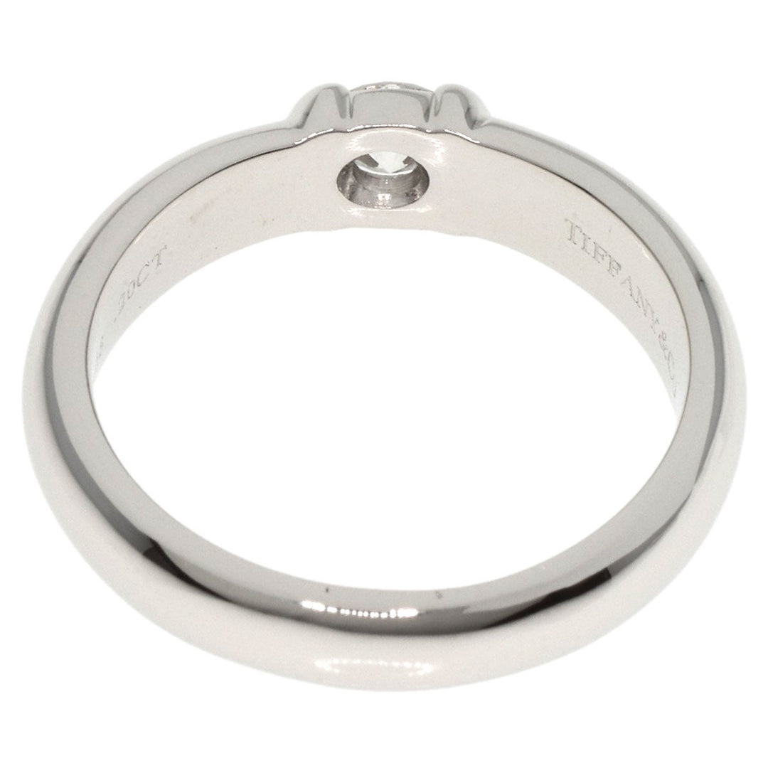 TIFFANY&Co. Ring PT950 Silver Dots Solitaire Diamond