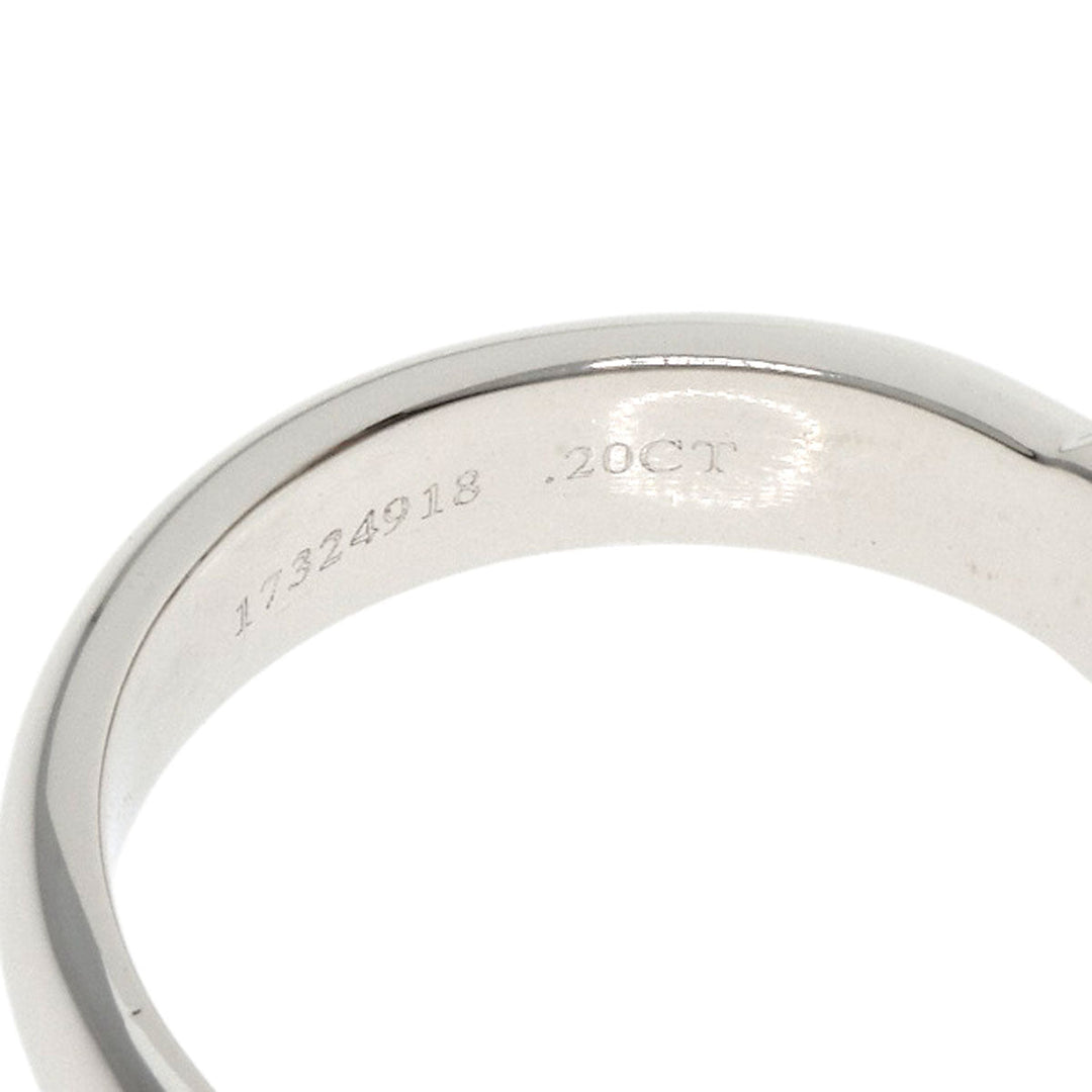 TIFFANY&Co. Ring PT950 Silver Dots Solitaire Diamond