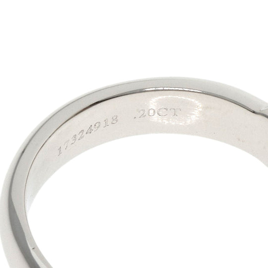 TIFFANY&Co. Ring PT950 Silver Dots Solitaire Diamond
