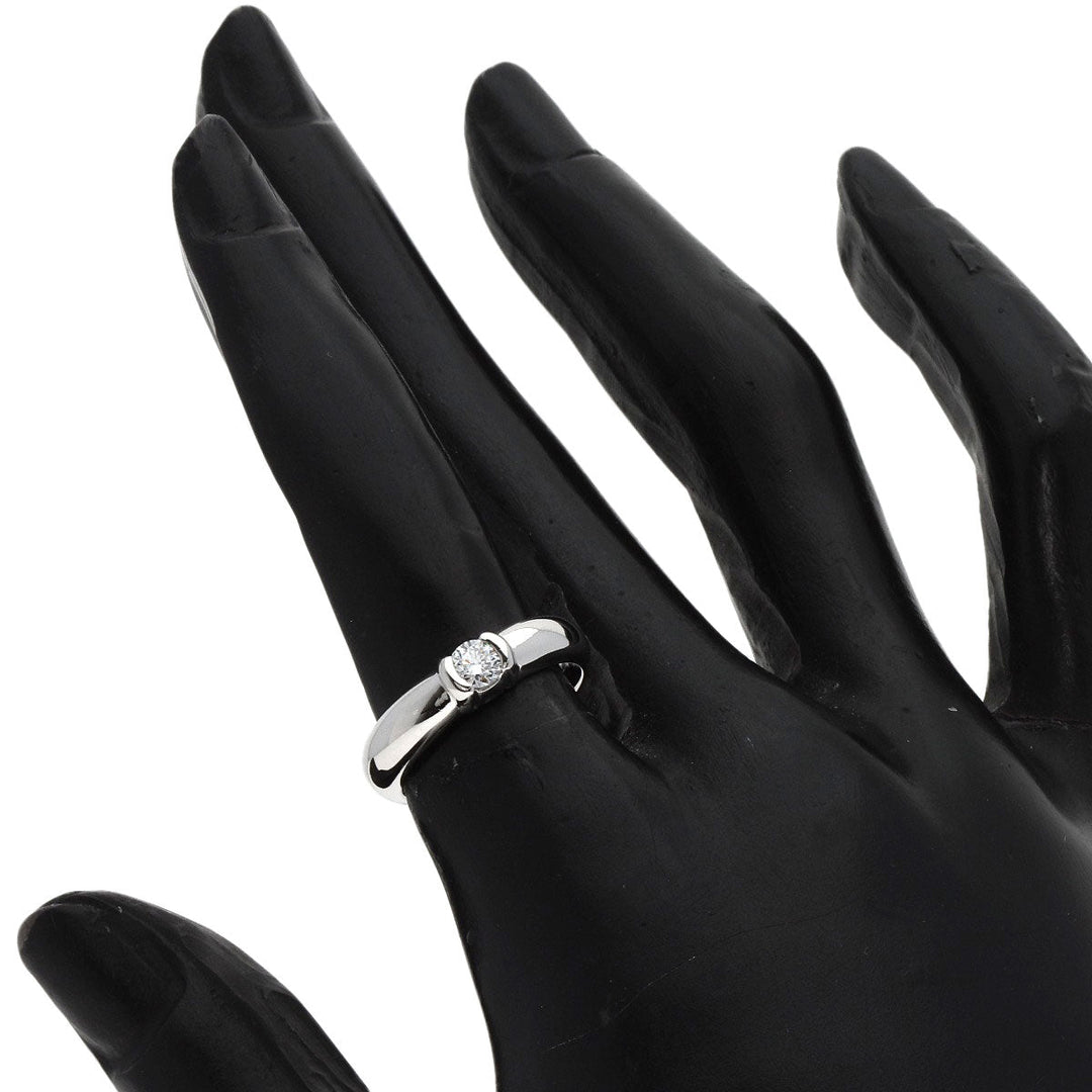 TIFFANY&Co. Ring PT950 Silver Dots Solitaire Diamond