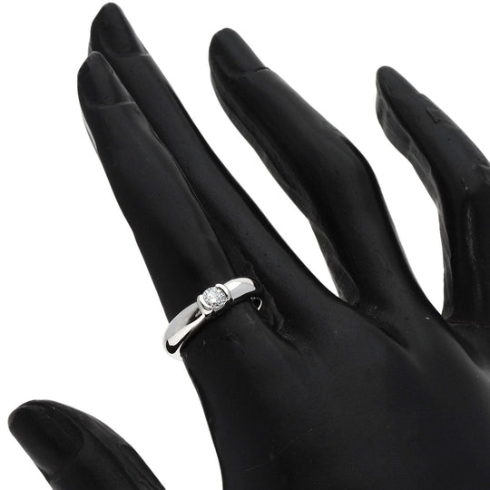 TIFFANY&Co. Ring PT950 Silver Dots Solitaire Diamond
