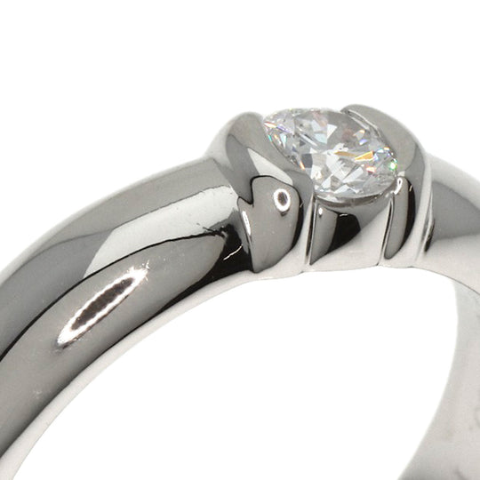 TIFFANY&Co. Ring PT950 Silver Dots Solitaire Diamond
