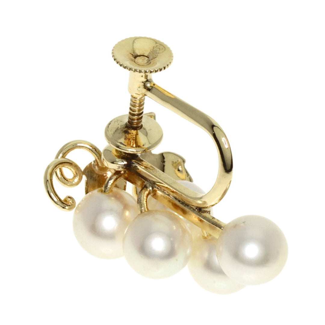 MIKIMOTO Earring K14YG gold Akoya Pearl Grape Motif
