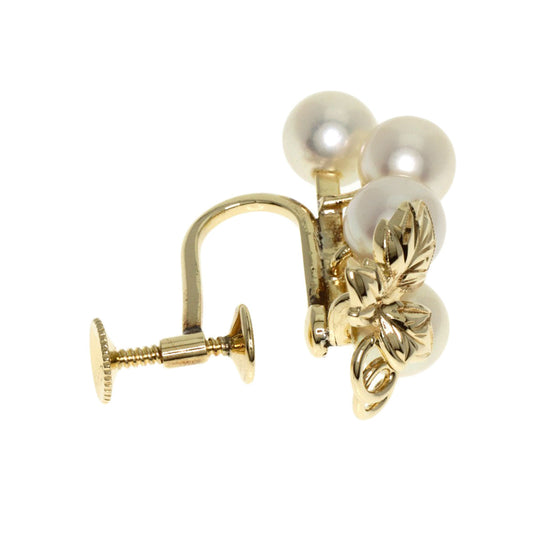 MIKIMOTO Earring K14YG gold Akoya Pearl Grape Motif