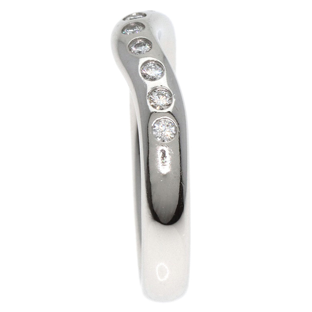 TIFFANY&Co. Ring PT950 Silver Curved band ring diamond