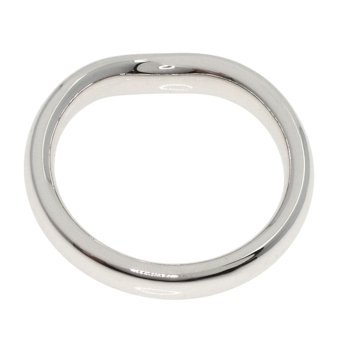 TIFFANY&Co. Ring PT950 Silver Curved band ring diamond