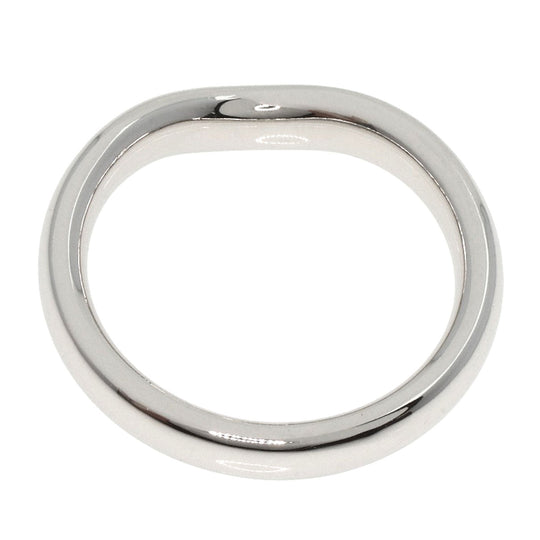TIFFANY&Co. Ring PT950 Silver Curved band ring diamond