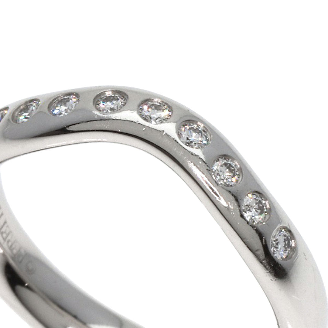 TIFFANY&Co. Ring PT950 Silver Curved band ring diamond