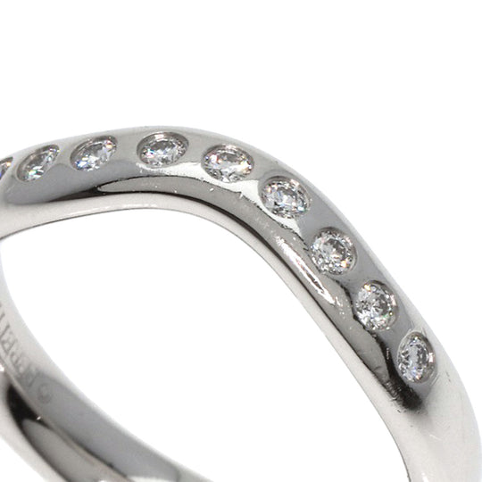 TIFFANY&Co. Ring PT950 Silver Curved band ring diamond
