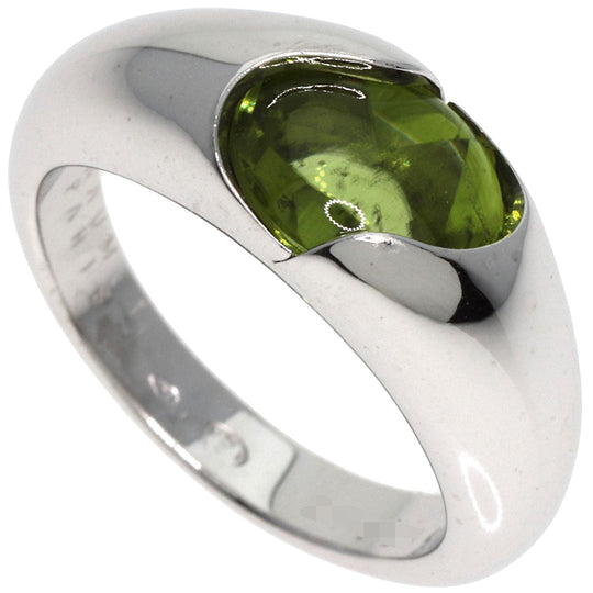 Chaumet Ring K18WG Silver Varg Peridot Women Used Authentic