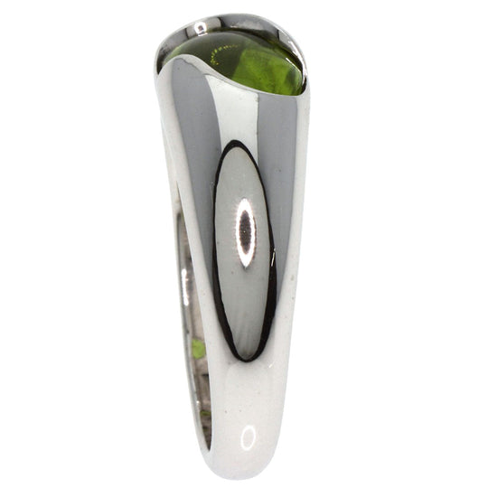 Chaumet Ring K18WG Silver Varg Peridot Women Used Authentic