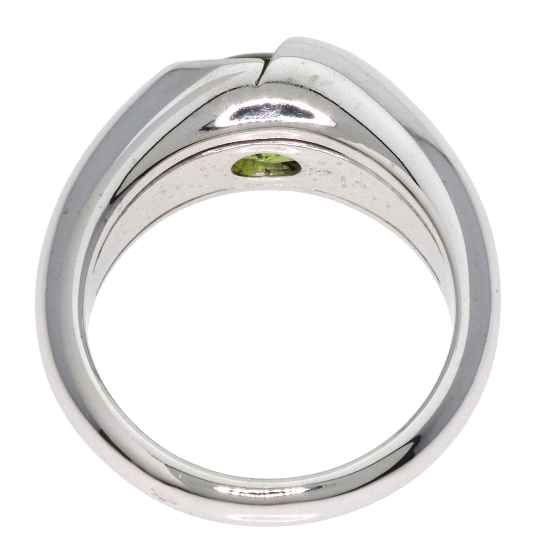 Chaumet Ring K18WG Silver Varg Peridot Women Used Authentic