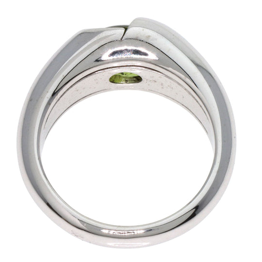 Chaumet Ring K18WG Silver Varg Peridot Women Used Authentic