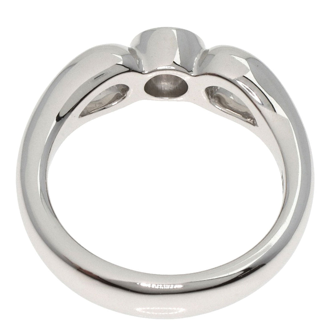 TIFFANY&Co. Ring PT950 Silver Double Teardrop Diamond Women Used Authentic