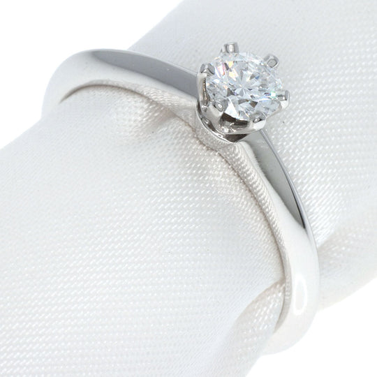TIFFANY&Co. Ring PT950 Silver Solitaire diamond Women Used Authentic