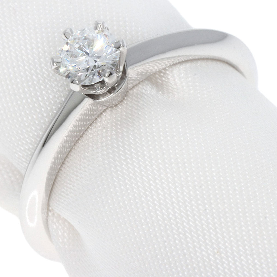 TIFFANY&Co. Ring PT950 Silver Solitaire diamond Women Used Authentic
