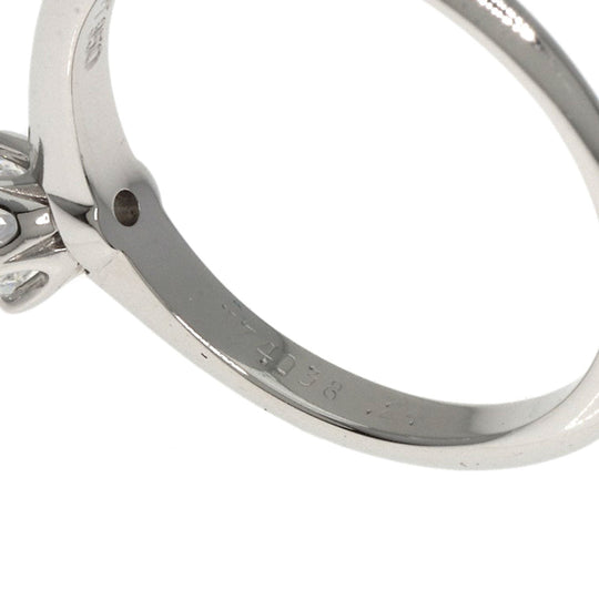 TIFFANY&Co. Ring PT950 Silver Solitaire diamond Women Used Authentic
