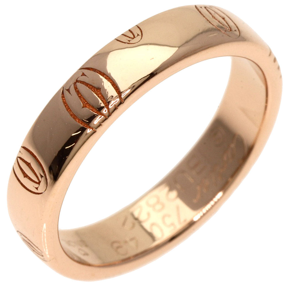 CARTIER Ring 18K Pink Gold gold Happy birthday # 49 Women Used Authentic