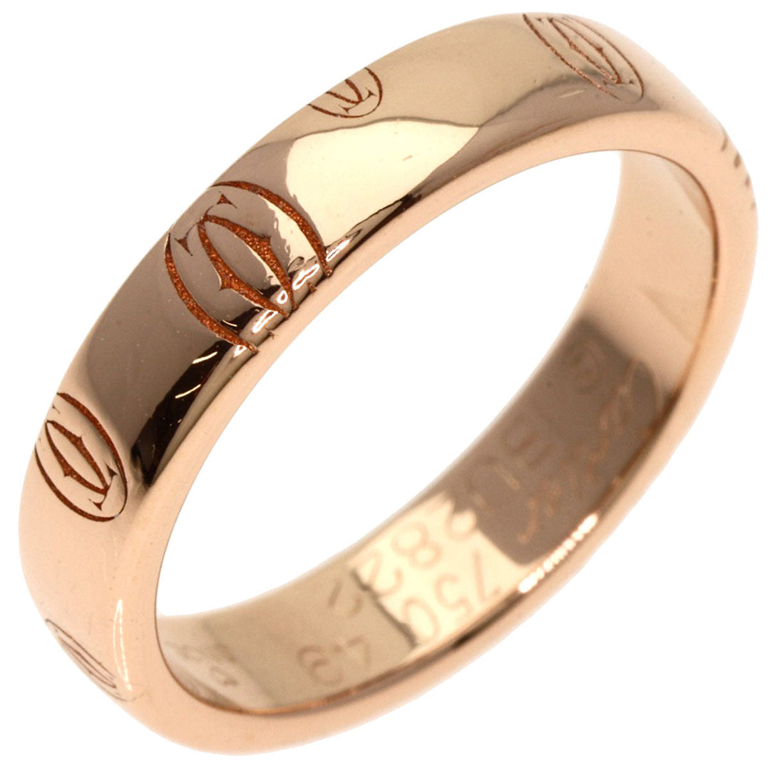 CARTIER Ring 18K Pink Gold gold Happy birthday # 49 Women Used Authentic