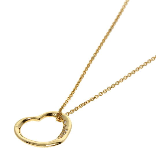 TIFFANY&Co. Necklace 18K Yellow Gold gold Open heart diamond