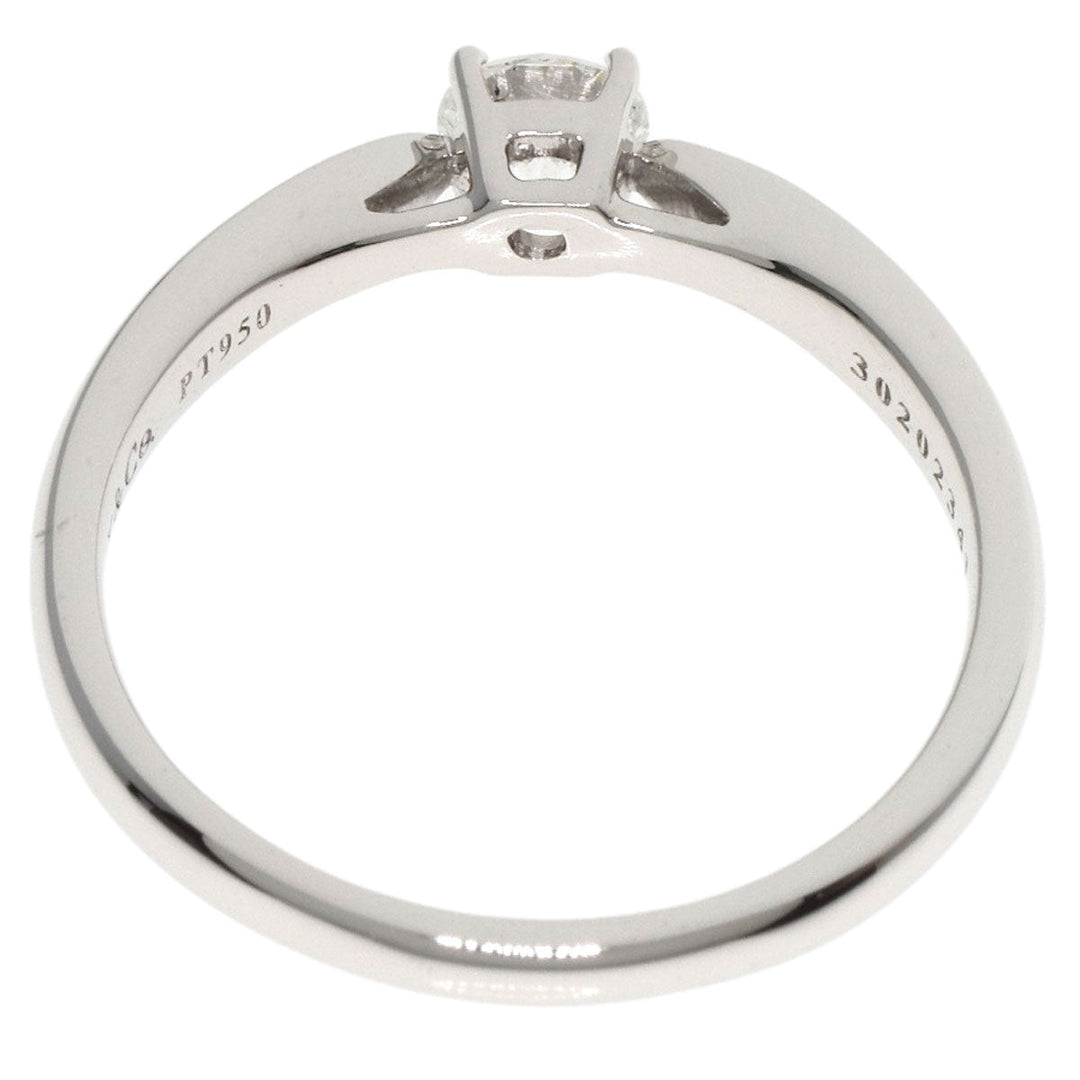 TIFFANY&Co. Ring PT950 Silver harmony solitaire diamond Women Used Authentic