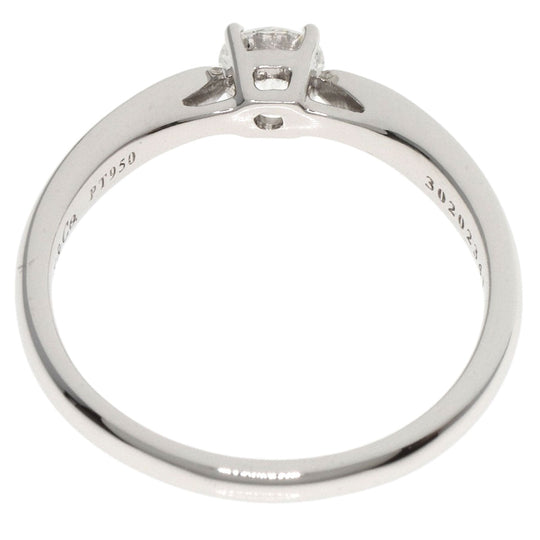 TIFFANY&Co. Ring PT950 Silver harmony solitaire diamond Women Used Authentic