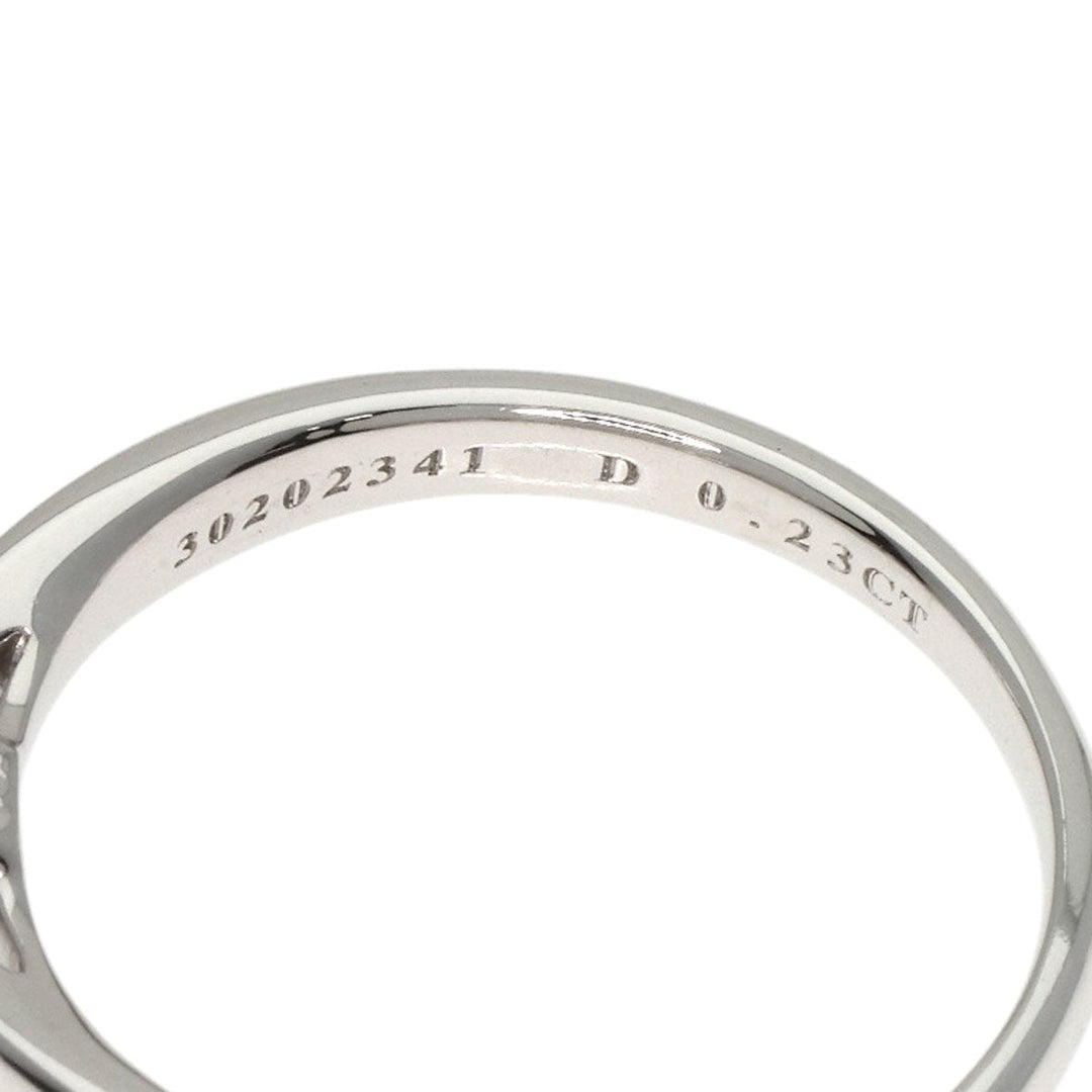 TIFFANY&Co. Ring PT950 Silver harmony solitaire diamond Women Used Authentic