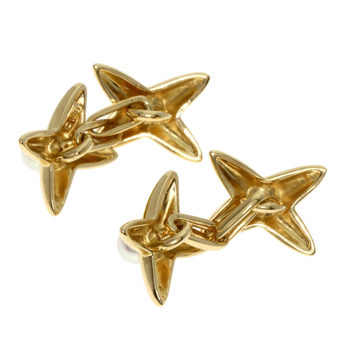 MIKIMOTO cuffs 18K Yellow Gold gold Akoya pearl Pearl mens Used Authentic