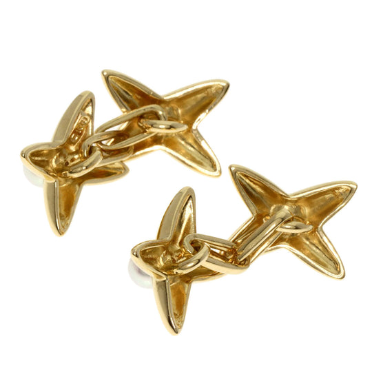 MIKIMOTO cuffs 18K Yellow Gold gold Akoya pearl Pearl mens Used Authentic