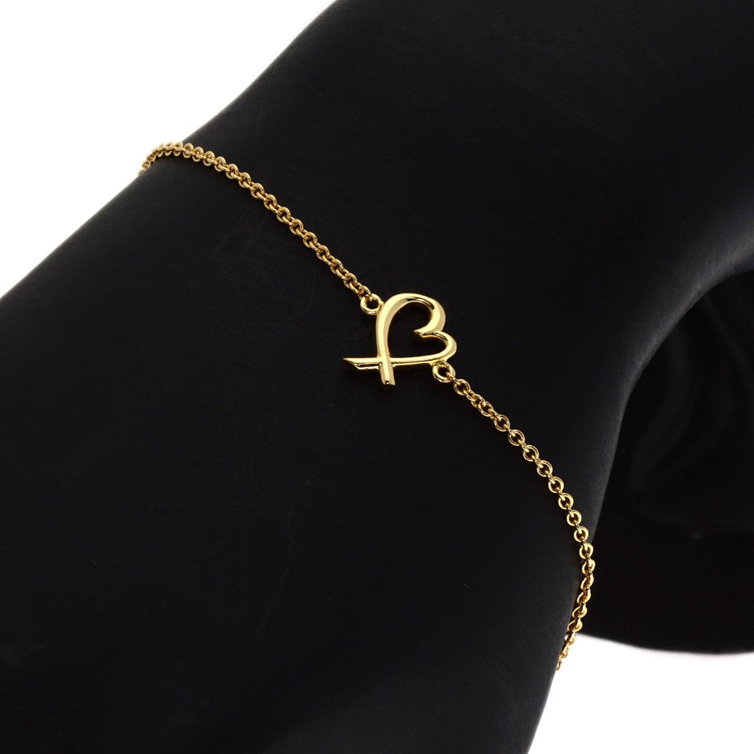 TIFFANY&Co. bracelet 18K Yellow Gold gold Loving heart Women Used Authentic