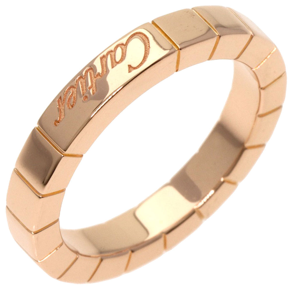 CARTIER Ring 18K Pink Gold gold Laniere # 48 Women Used Authentic