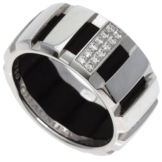 Chaumet Ring K18WG Silver Class One Diamond MM Women Used Authentic