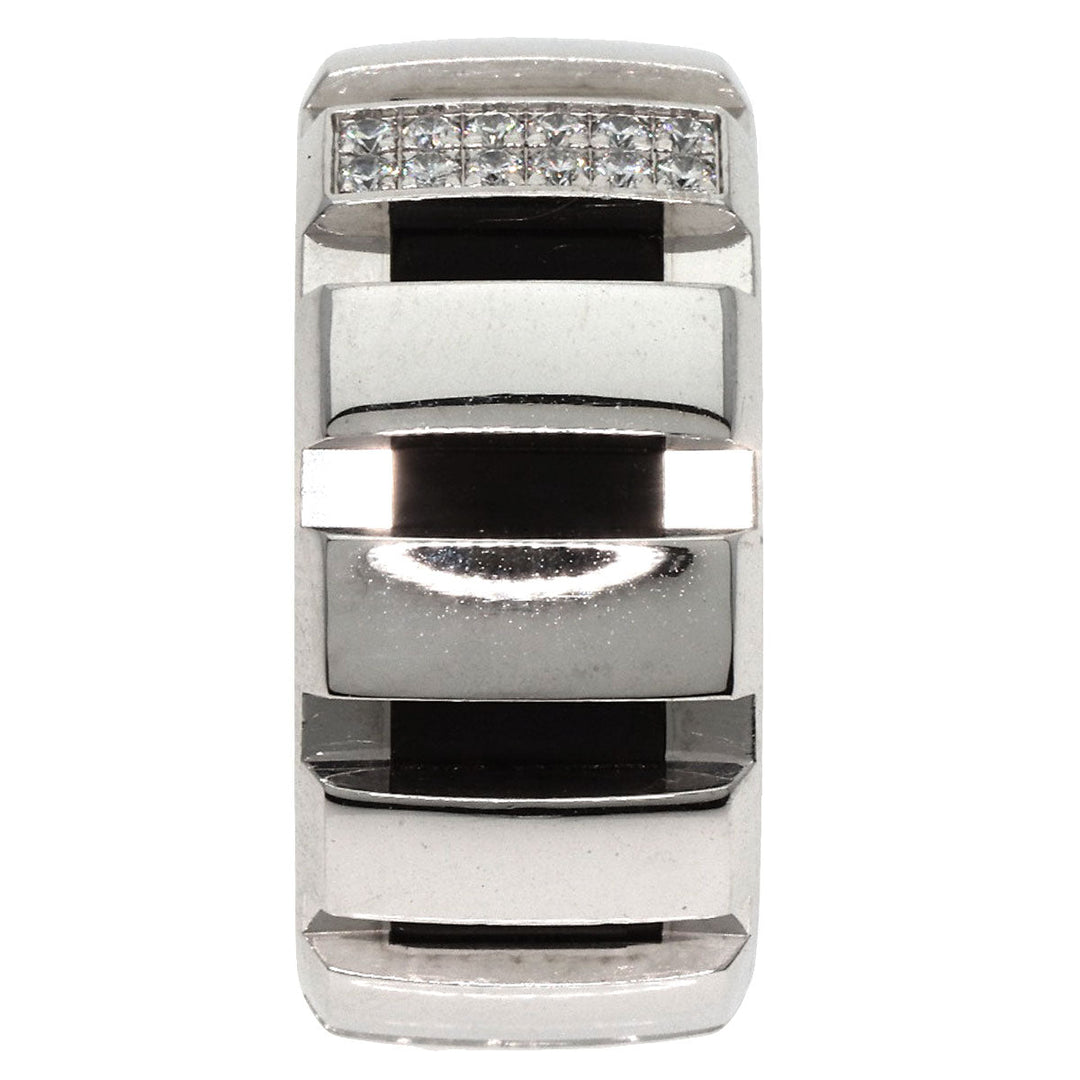 Chaumet Ring K18WG Silver Class One Diamond MM Women Used Authentic
