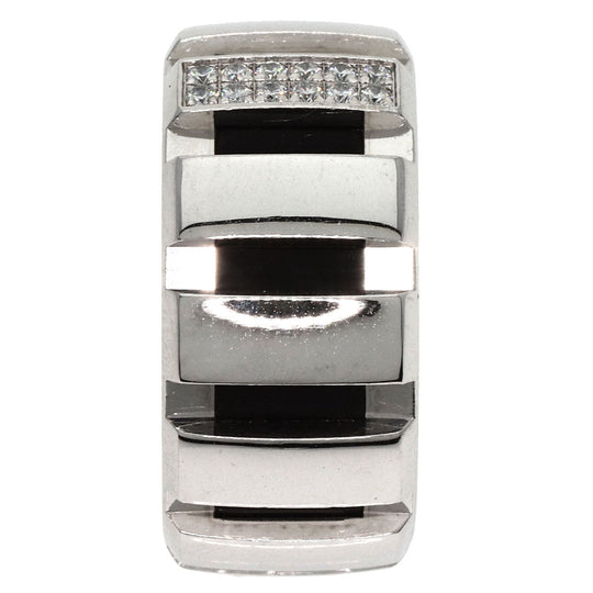Chaumet Ring K18WG Silver Class One Diamond MM Women Used Authentic