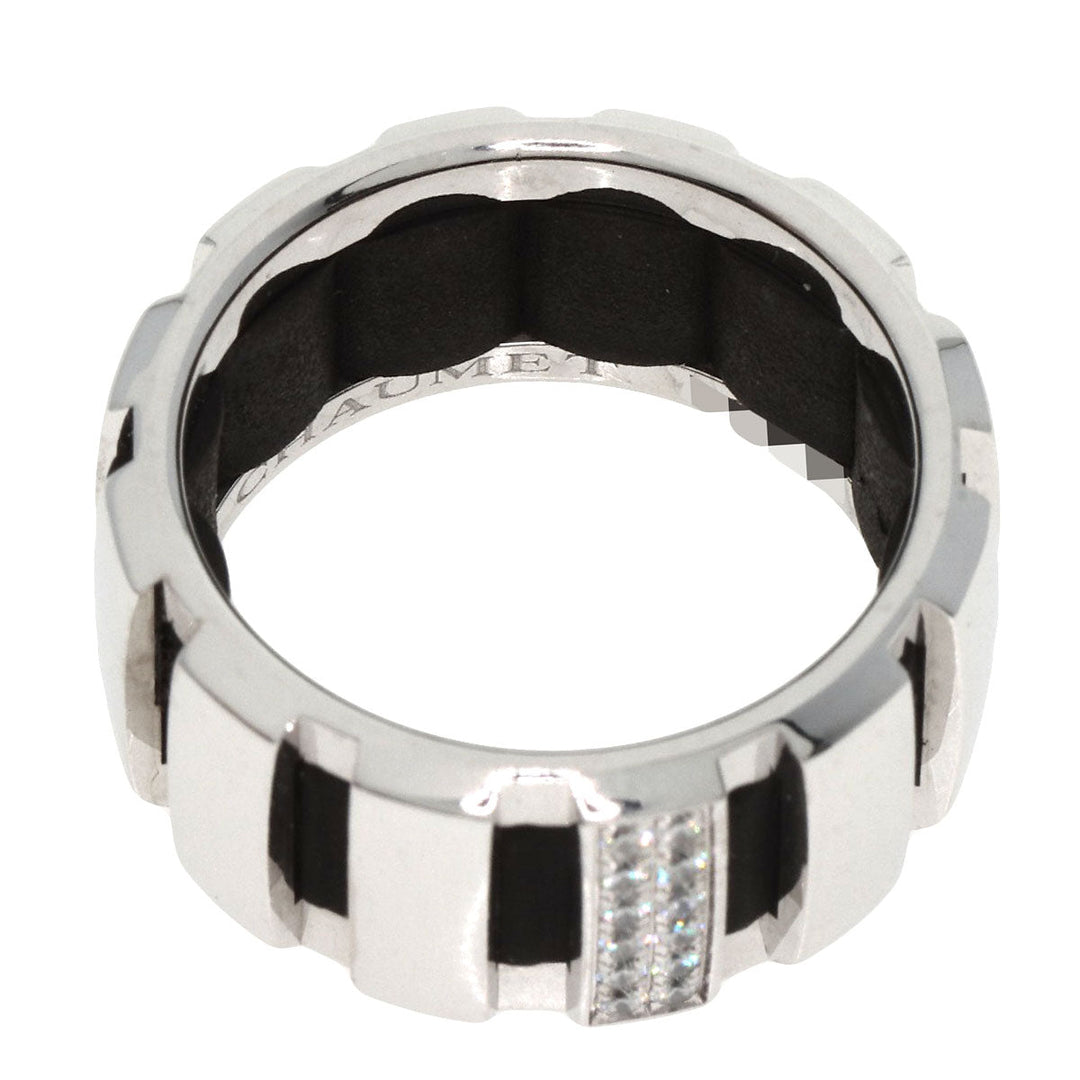 Chaumet Ring K18WG Silver Class One Diamond MM Women Used Authentic