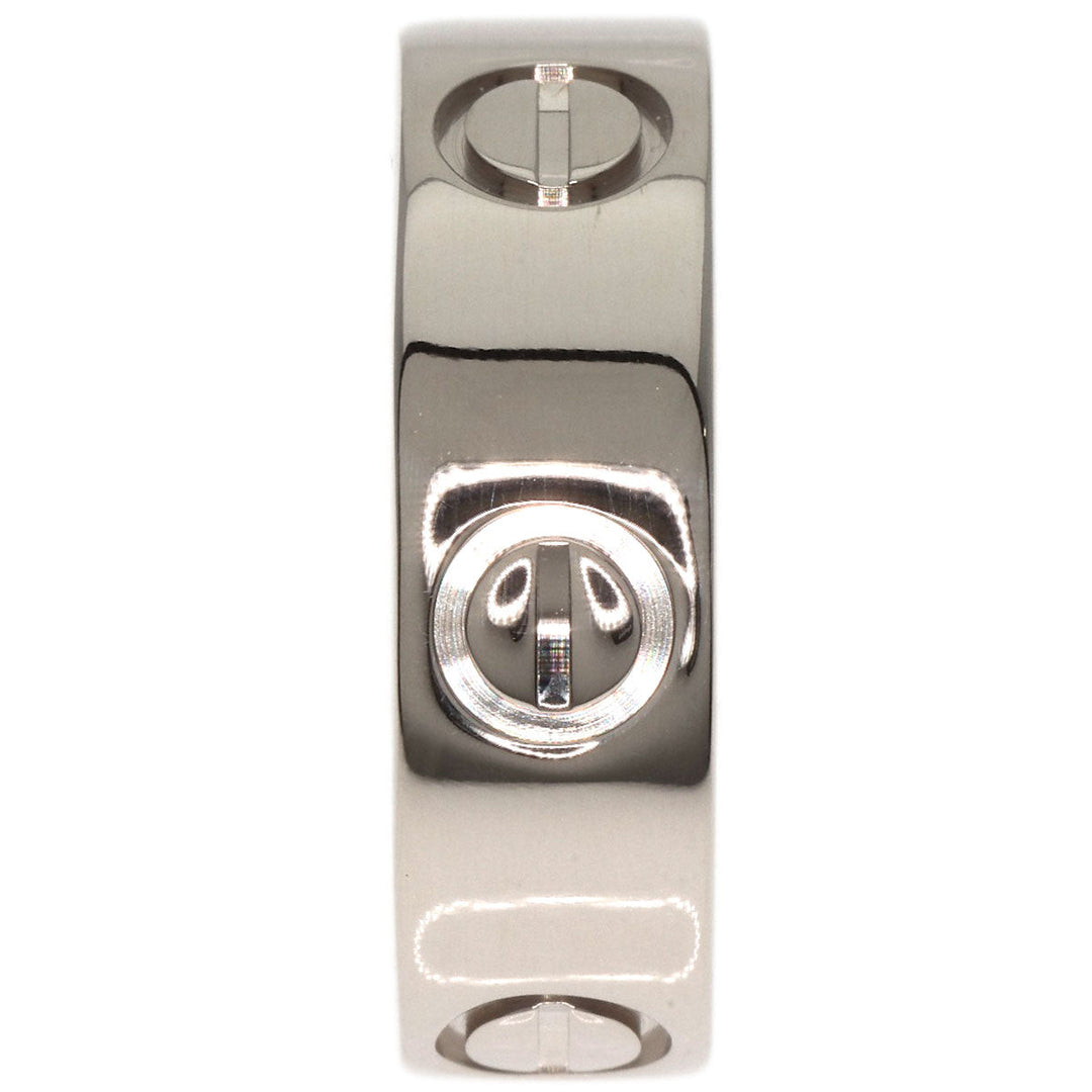 CARTIER Ring K18WG Silver Love Ring #48 Women Used Authentic