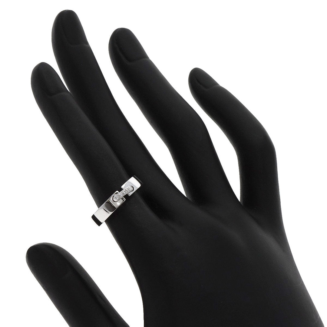 Chaumet Ring K18WG Silver Lian de Chaumet Diamond Women Used Authentic
