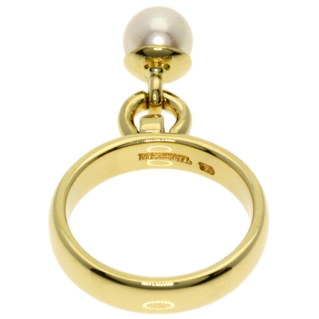 TIFFANY&Co. Ring 18K Yellow Gold gold Door Knock Pearl Women Used Authentic