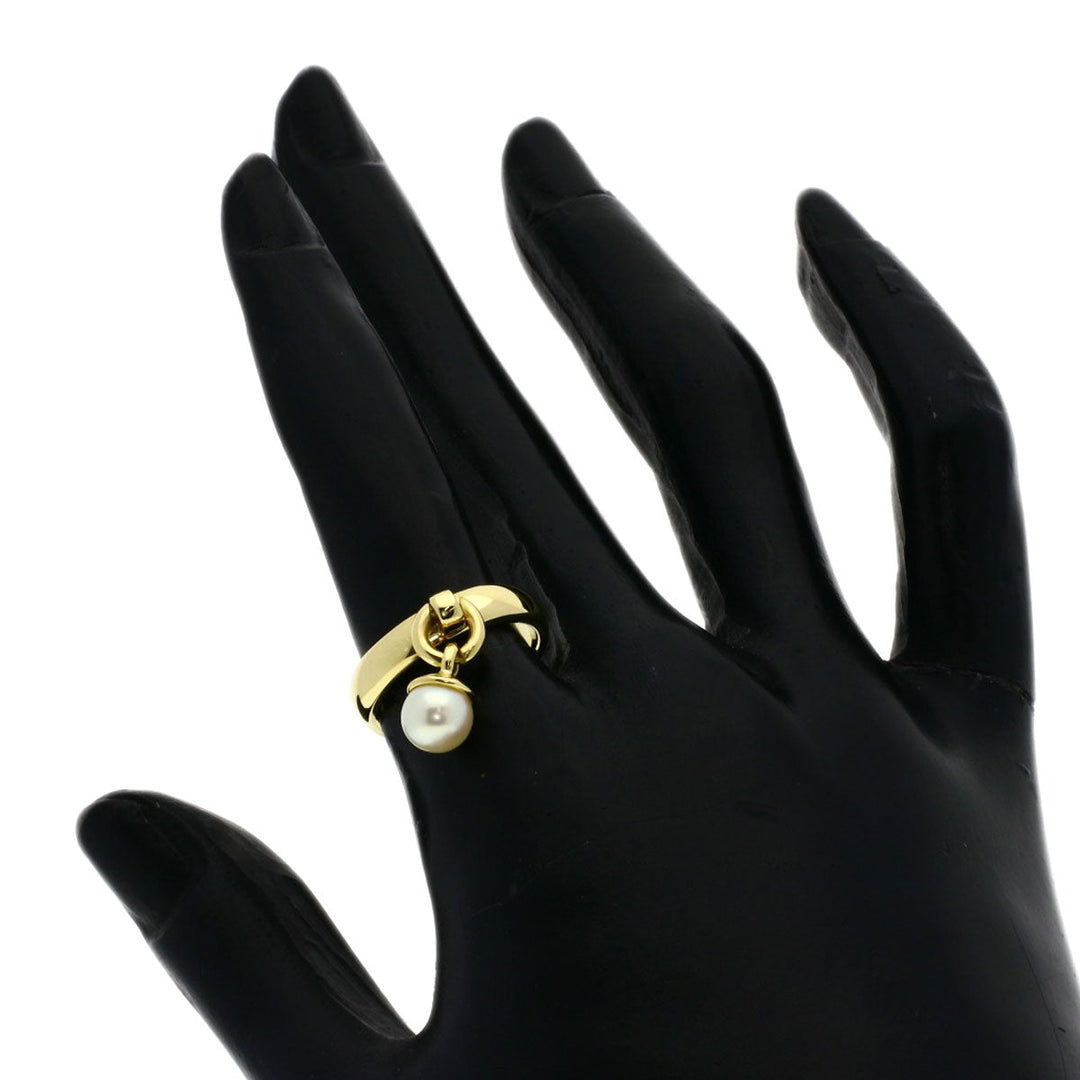TIFFANY&Co. Ring 18K Yellow Gold gold Door Knock Pearl Women Used Authentic