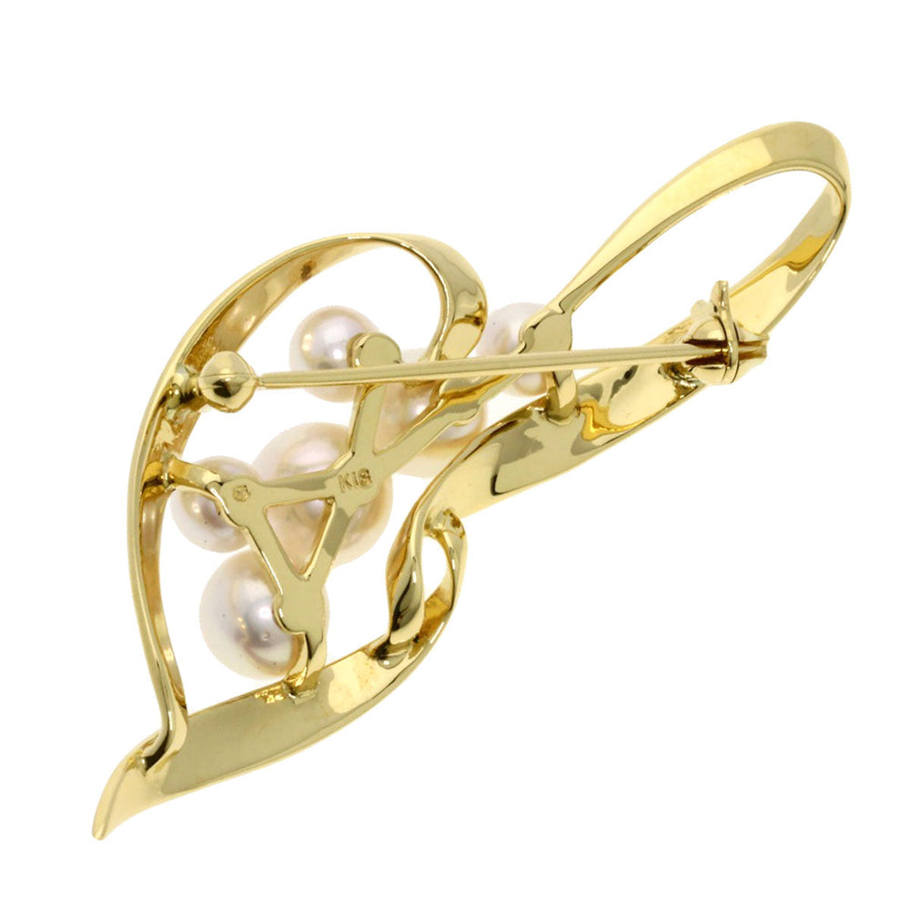 MIKIMOTO Brooch 18K Yellow Gold gold Akoya pearl Pearl